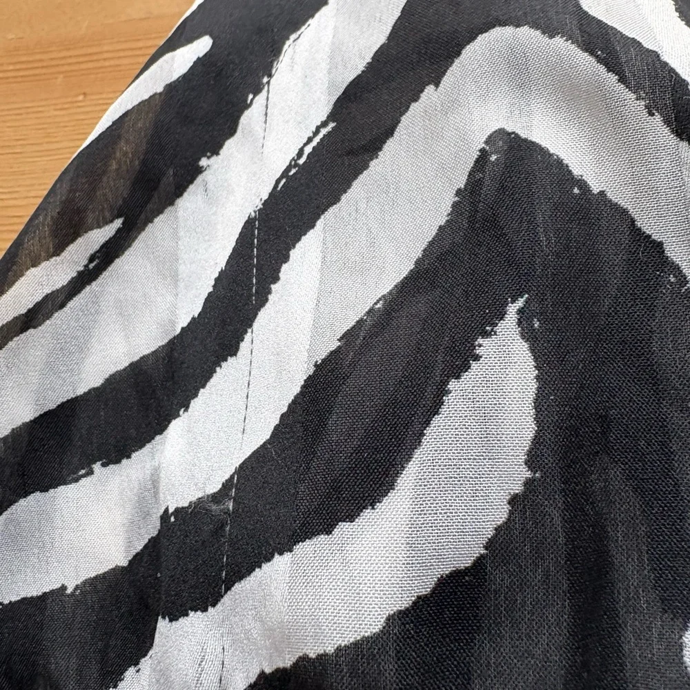 Zebra Print Scarf Narrow Light Weight 13”x58”